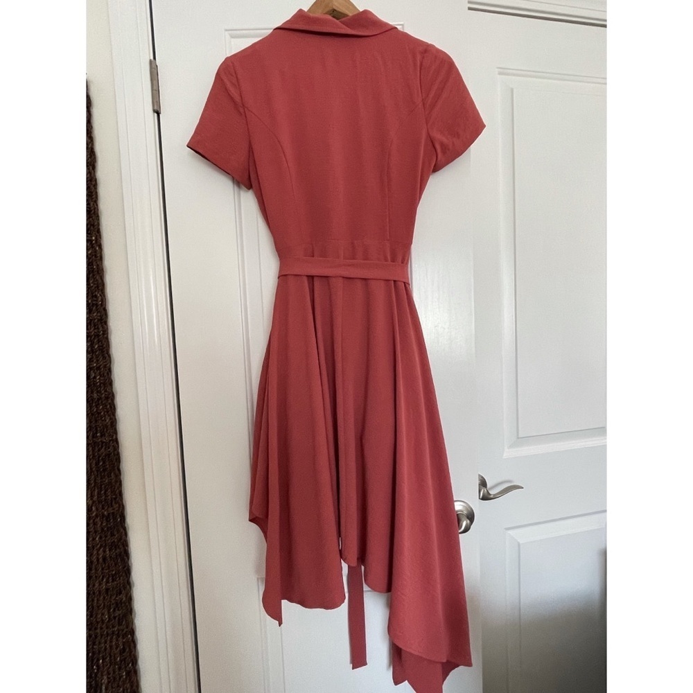 Chriselle J.O.A salmon flowy trench dress - Picture 2 of 8